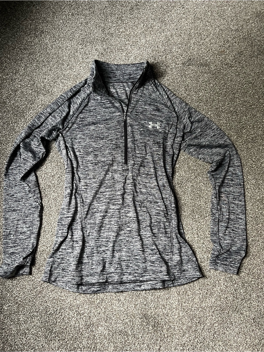 Under Armour Women's Heather Gray Quarter-Zip Performance Pullover